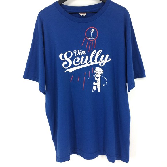 MLB Other - Dodgers Vin Scully Sportscaster Blue & White Shirt